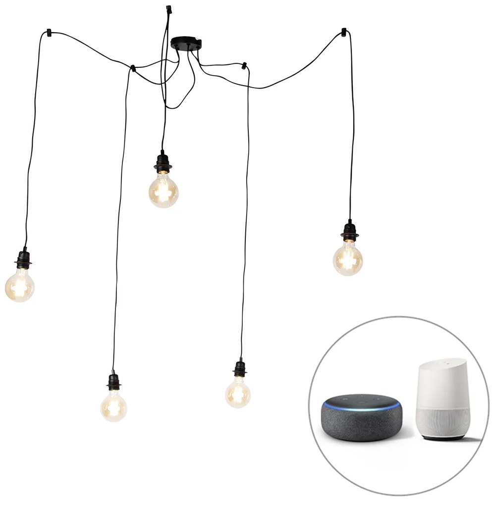 Okos lógólámpa fekete 5-lámpás, Wifi G95 - Cava