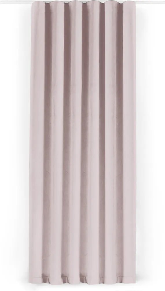 Világos rózsaszín bársony dimout (részleges sötétítő) függöny 530x225 cm Velto – Filumi