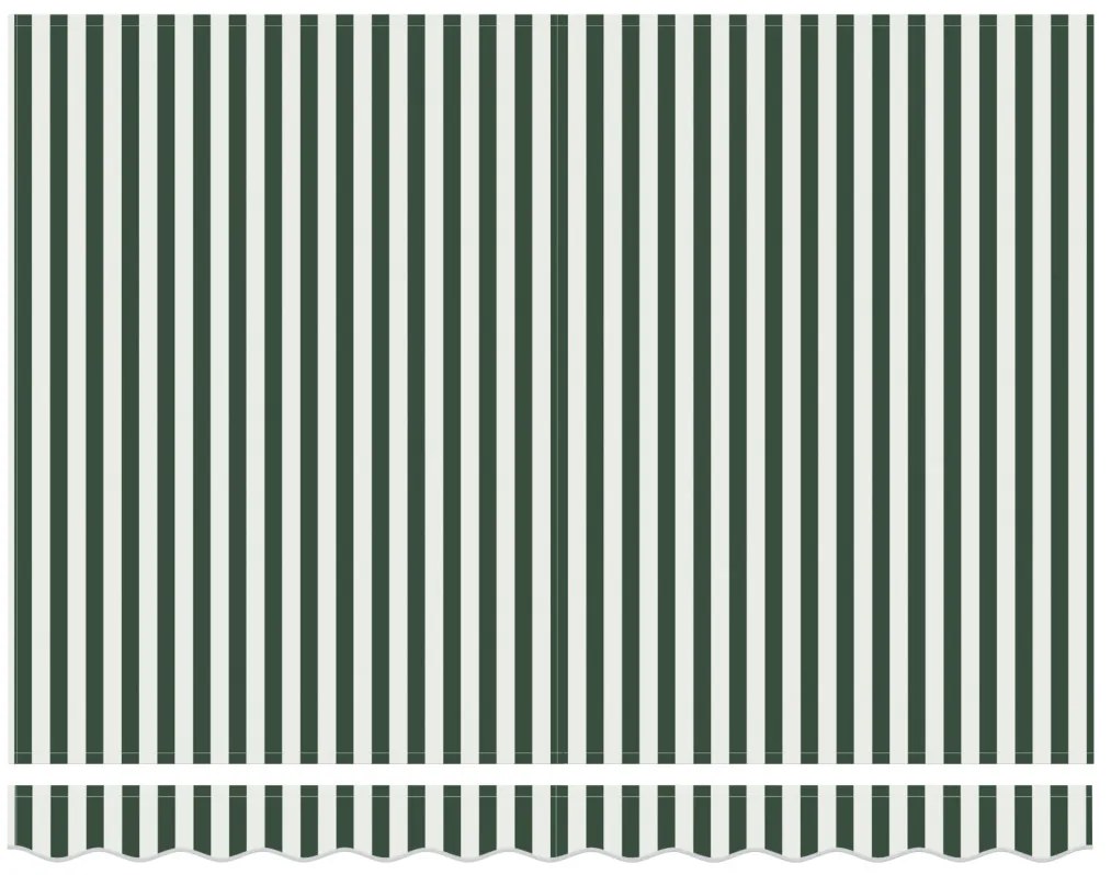Kézi behúzható napellenző LED-del Zöld és Fehér 300x250 cm