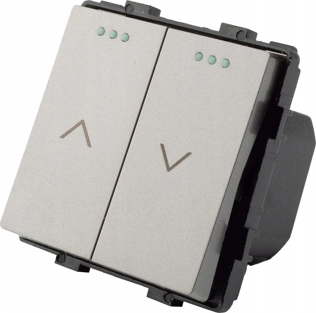 Kapcsoló Függönykapcsoló Redőny Zárható Szürke Luuna keret modul