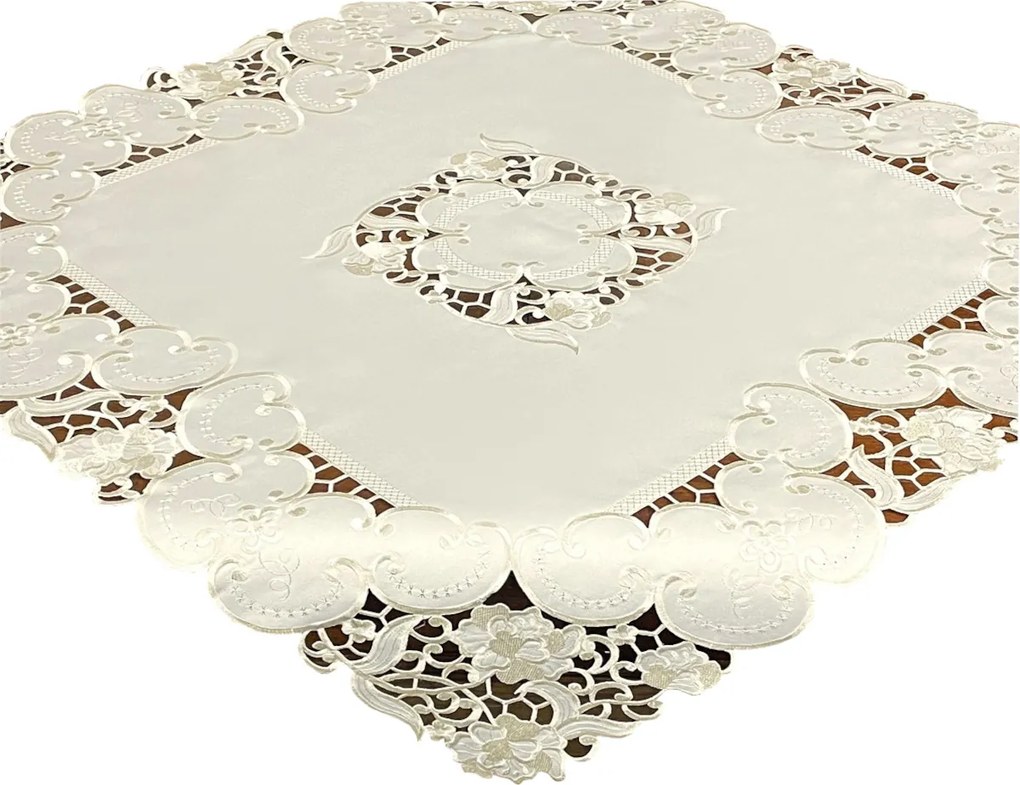 Futófelület Rátét 85x85 Dekoratív Asztalra Krémszínű