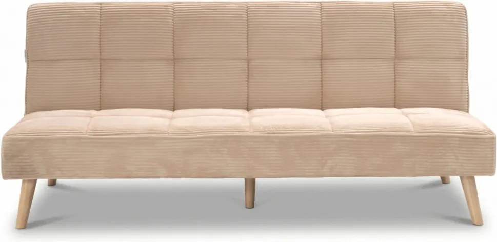 Háromszemélyes kihúzható kanapé, bézs, kordbársony szövet, ASB-C3030 CRM6