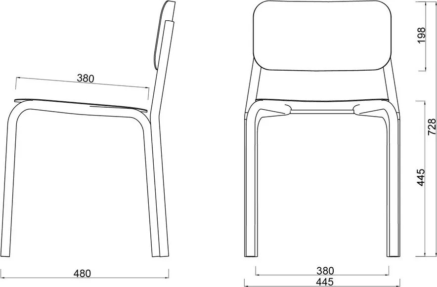 Fekete fém kerti szék Kei – noo.ma