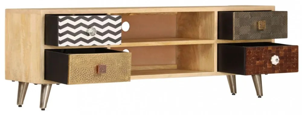 tömör mangófa TV-szekrény 120 x 30 x 40 cm