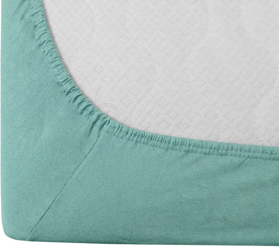 Mentol jersey lepedő 90 x 200 cm