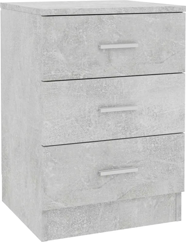vidaXL betonszürke szerelt fa éjjeliszekrény 38 x 35 x 56 cm