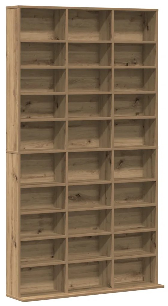 CD Szekrény Artisan Tölgyből - 101x23x177.5 cm Mérnöki Fából
