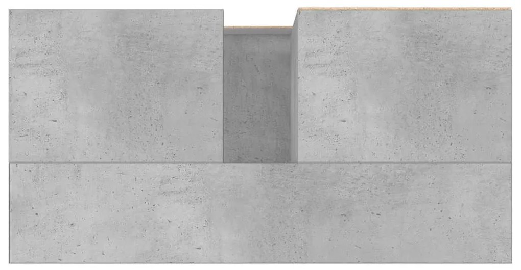 betonszürke szerelt fa fürdőszobaszekrény 65 x 33 x 60 cm
