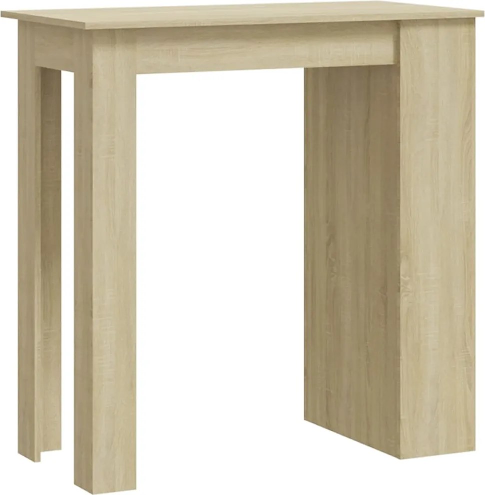 vidaXL sonoma tölgy színű bárasztal tárolópolccal 102 x 50 x 103,5 cm