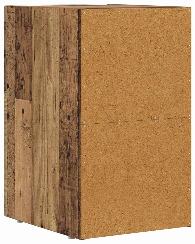 vidaXL Éjjeli asztal Öreg fa 29.5 x 35 x 50 cm Faanyag