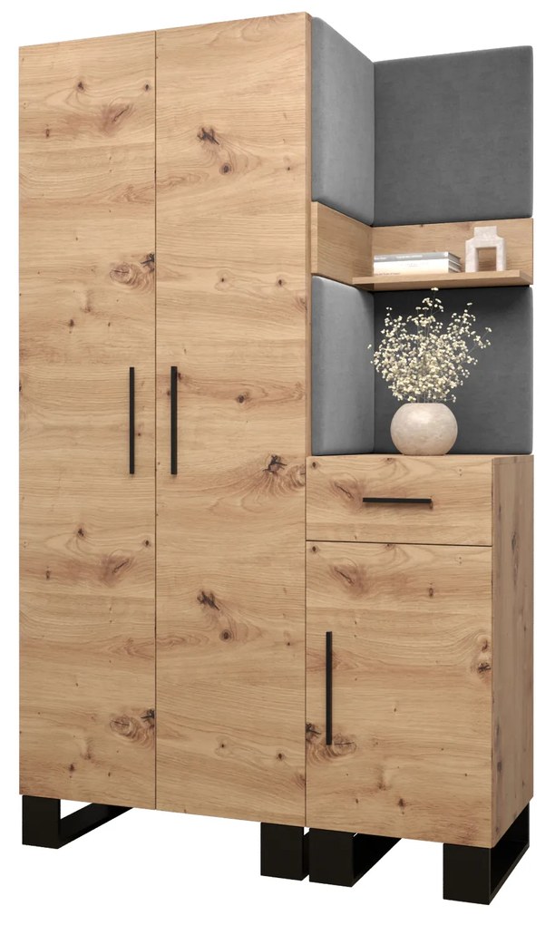 Előszobabútor Amanda 6 (artisan tölgy + sötétszürke). 1085905