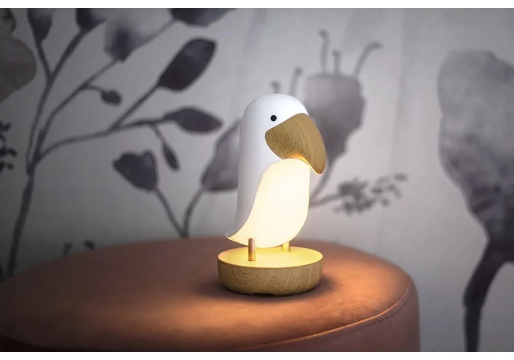 Fehér-barna LED gyerek éjjeli lámpa Toucan - Star Trading