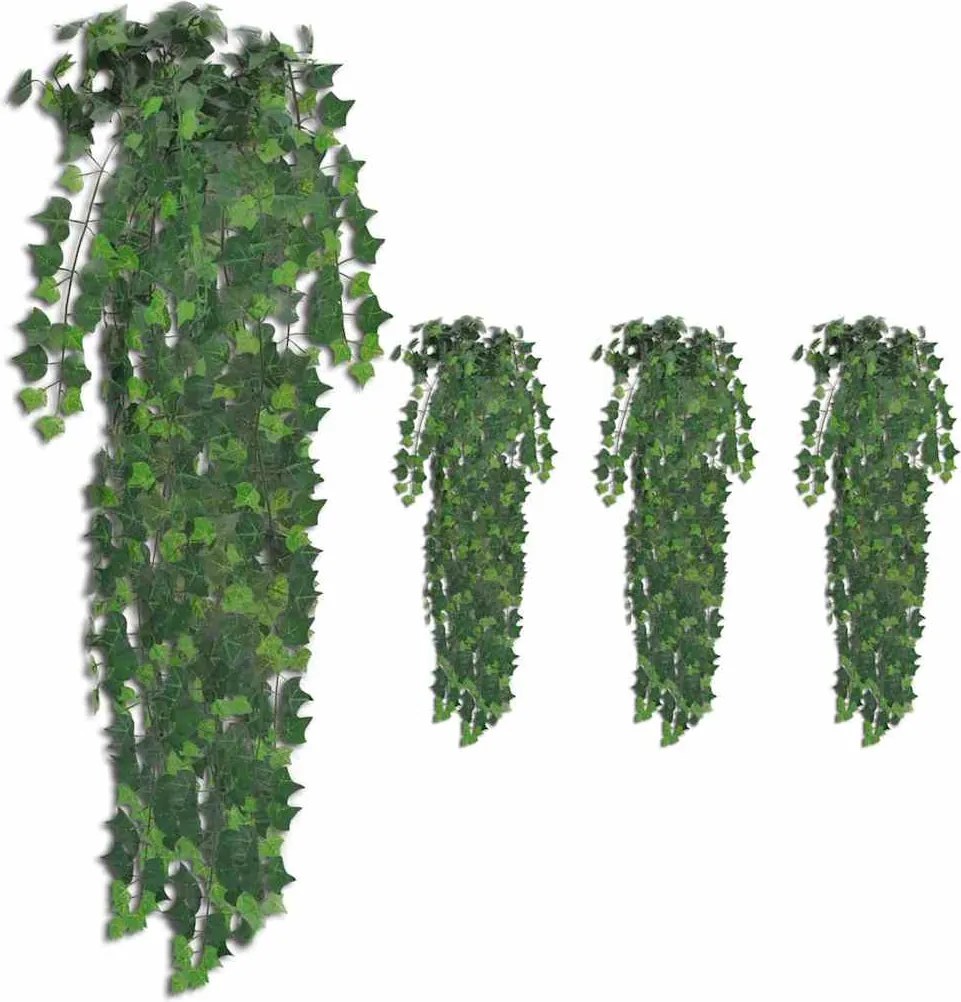 vidaXL 4 db zöld műborostyán 90 cm