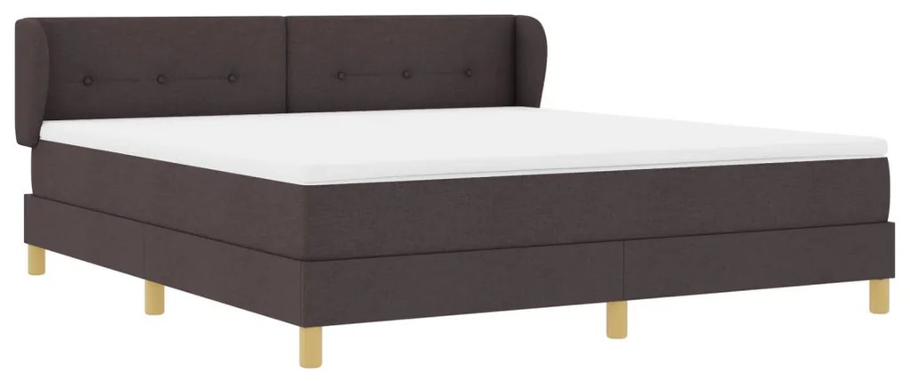 Boxspring Ágy Matraccal Sötétbarna Színben, 180x200 cm Szövet