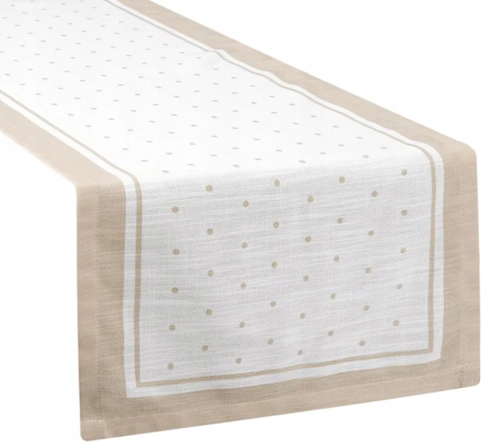 Dekorációs futópad SUMMER15 40x140 Eurofirany natúr bézs pöttyös