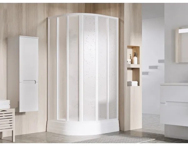 Ravak A207001120 - RONDA negyedköríves zuhanytálca, 90x90 cm, fehér