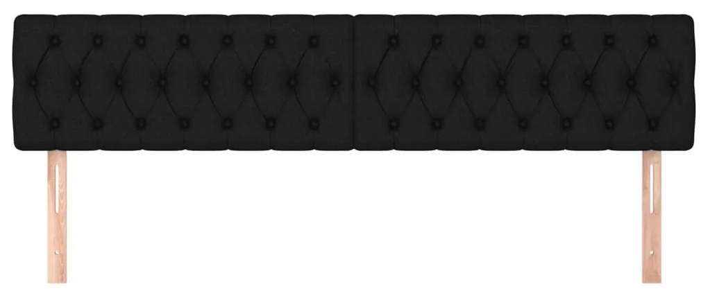 2 db fekete szövet fejtámla 100x7x78/88 cm