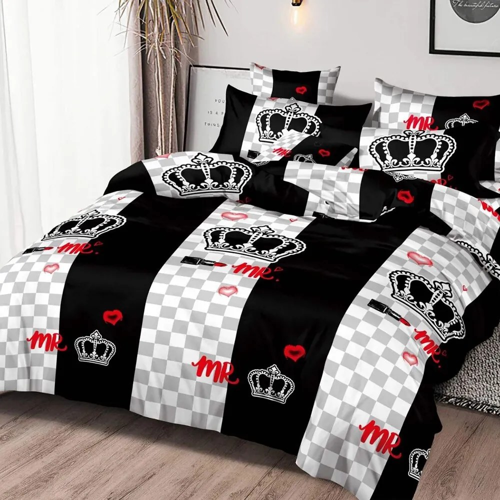 Ágynemű CROWN BLACK 7 részes 140X200 cm