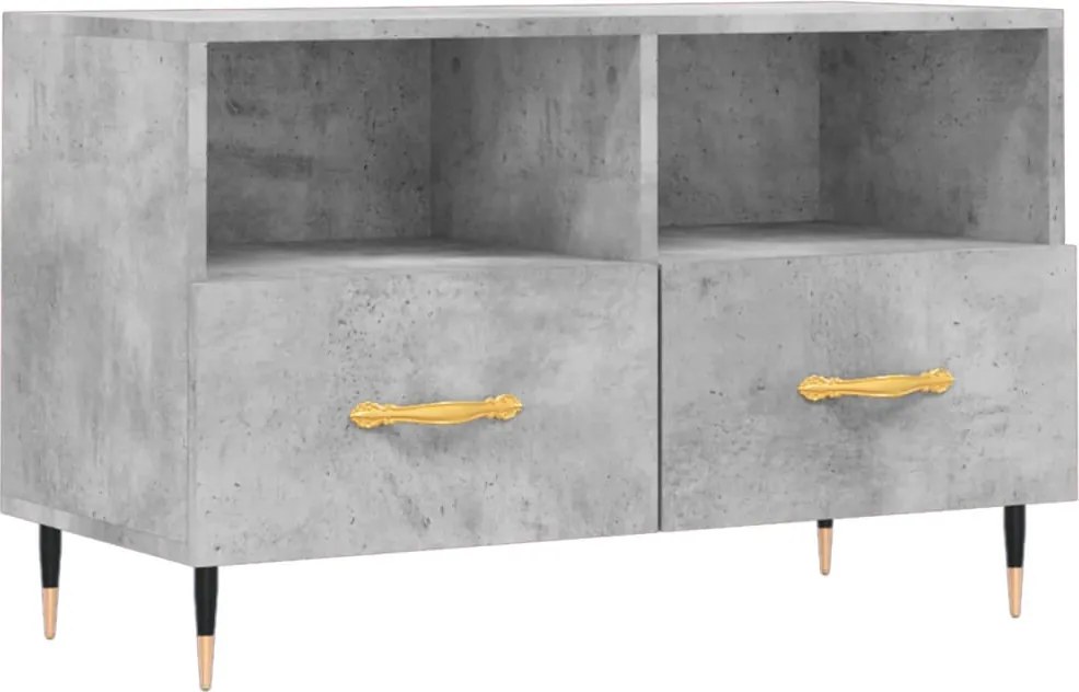 vidaXL betonszürke szerelt fa TV-szekrény 80 x 36 x 50 cm