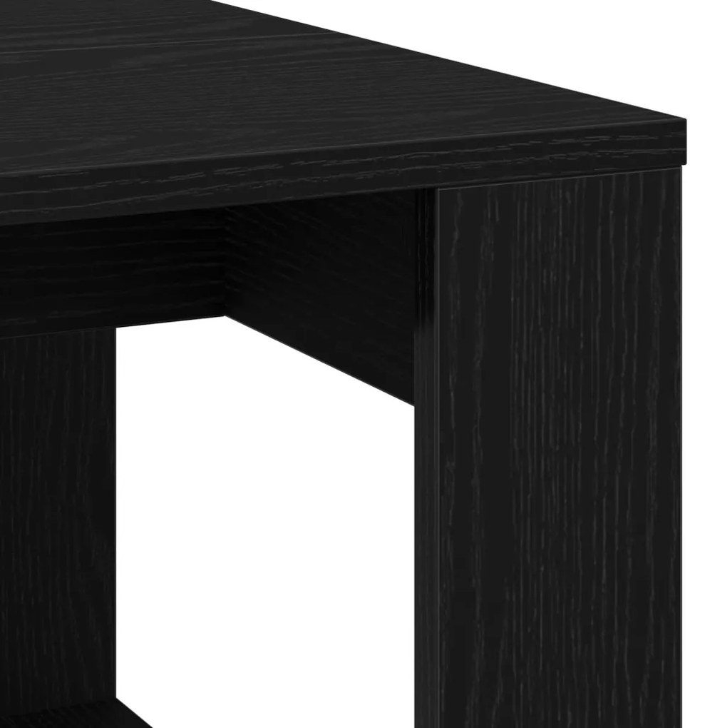 Fekete Tölgy Kávézóasztal 102x50x35 cm Műgyanta