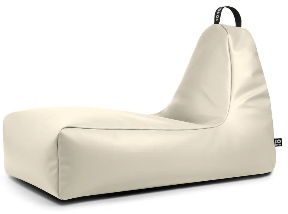 Bézs bőrutánzat babzsákfotel Chill XXL – So Soft?