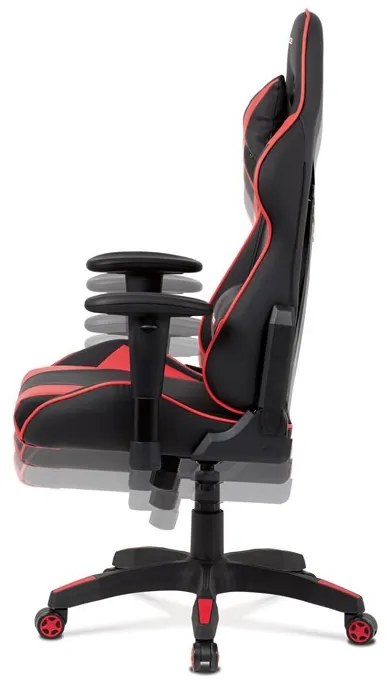 Vörös Ekobőr Gamer Szék, Hinta Mechanikával. KA-F03 RED