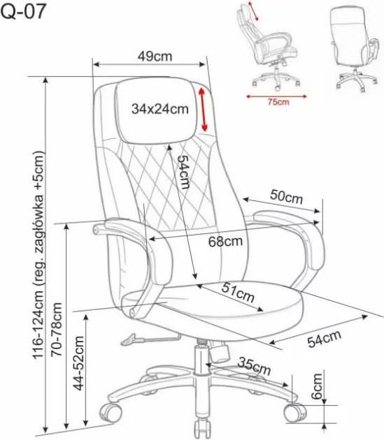 Q-07 forgószék szürke