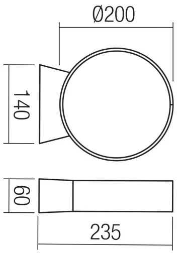 Redo 91063 - LED kültéri fali lámpatest ONIRO LED/8W/230V IP65 barna