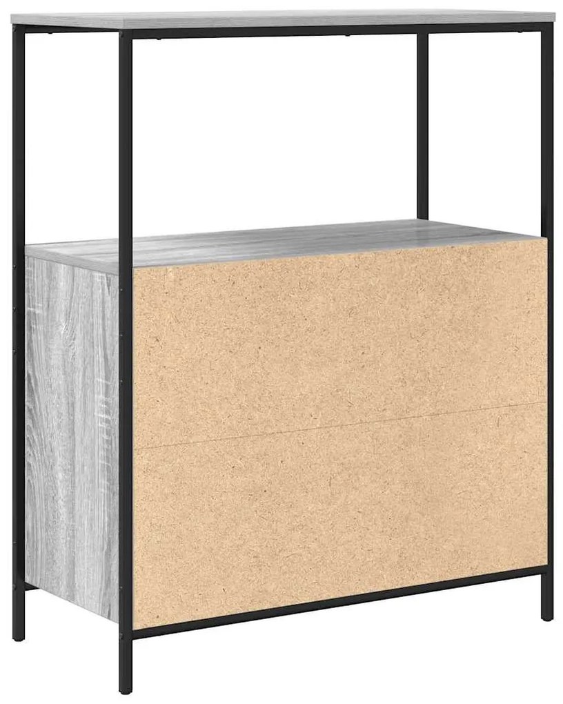 szürke sonoma fürdőszobaszekrény polcokkal 76,5x35x95 cm