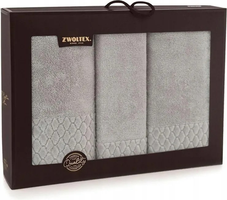 Törölköző szett dobozban 3 db-os Carlo Ab Szépia törölköző szett