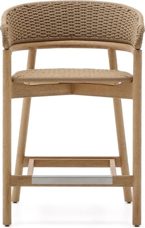 Natúr színű tömörfa kerti bárszék Arinella – Kave Home