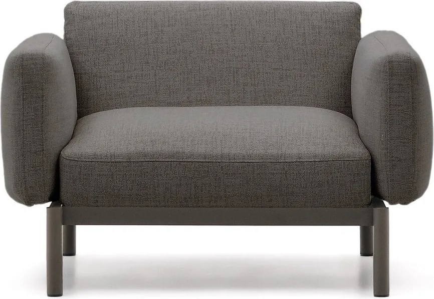 Szürke párnázott kerti fotel Sorells – Kave Home