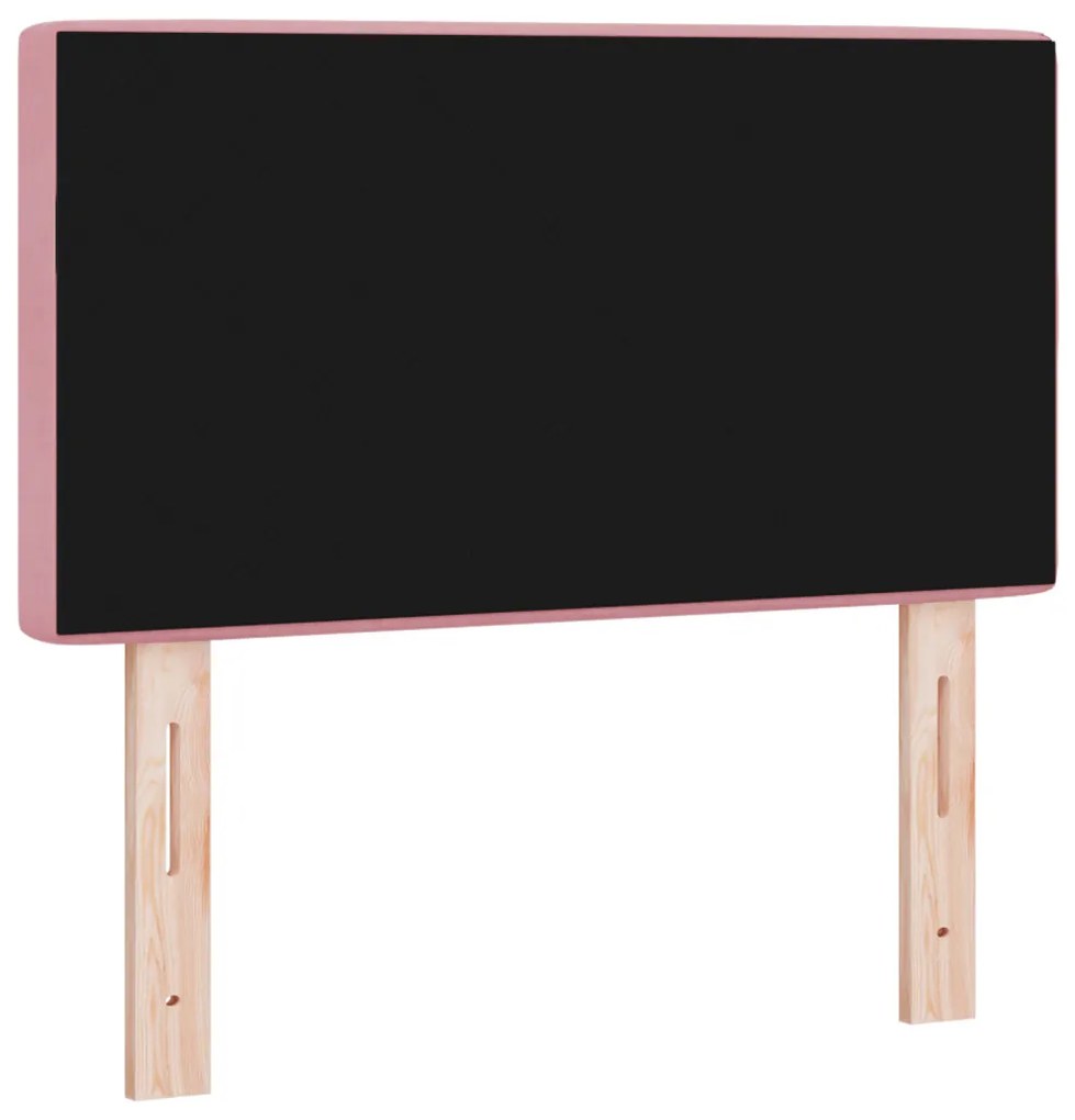 LED Fejtámla Üveg Gombos Rózsaszín 80 cm Bársonyos