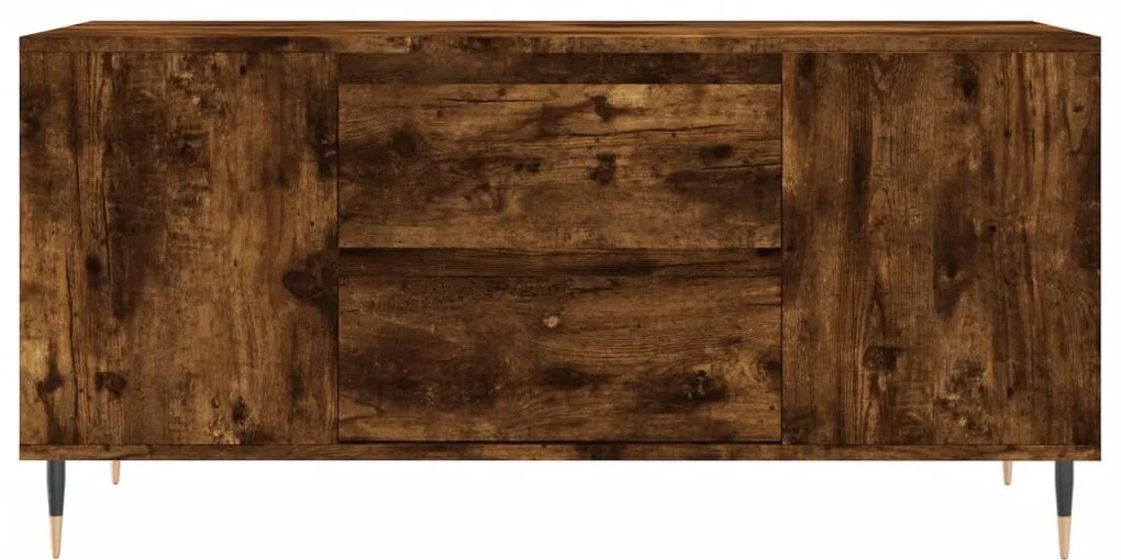 Füstös tölgy színű szerelt fa dohányzóasztal 102x44,5x50 cm