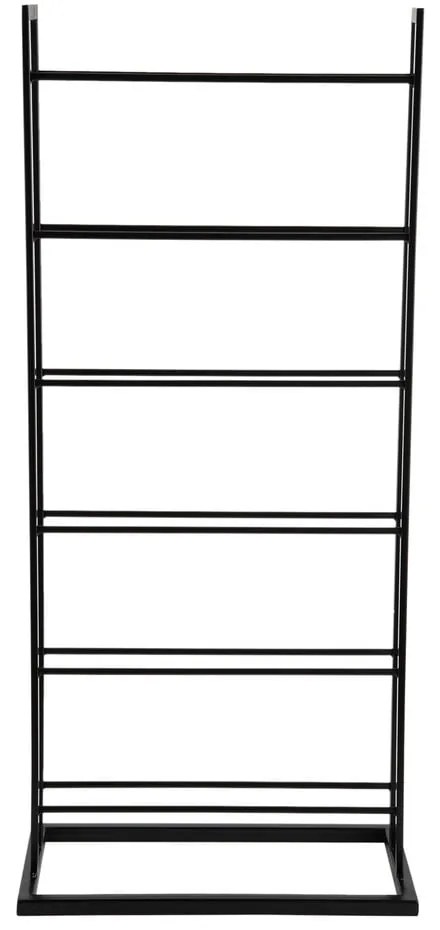 Fekete fém bortartó polcos állvány, palackok száma 5 38x84,5x20 cm Single Floor – PT LIVING