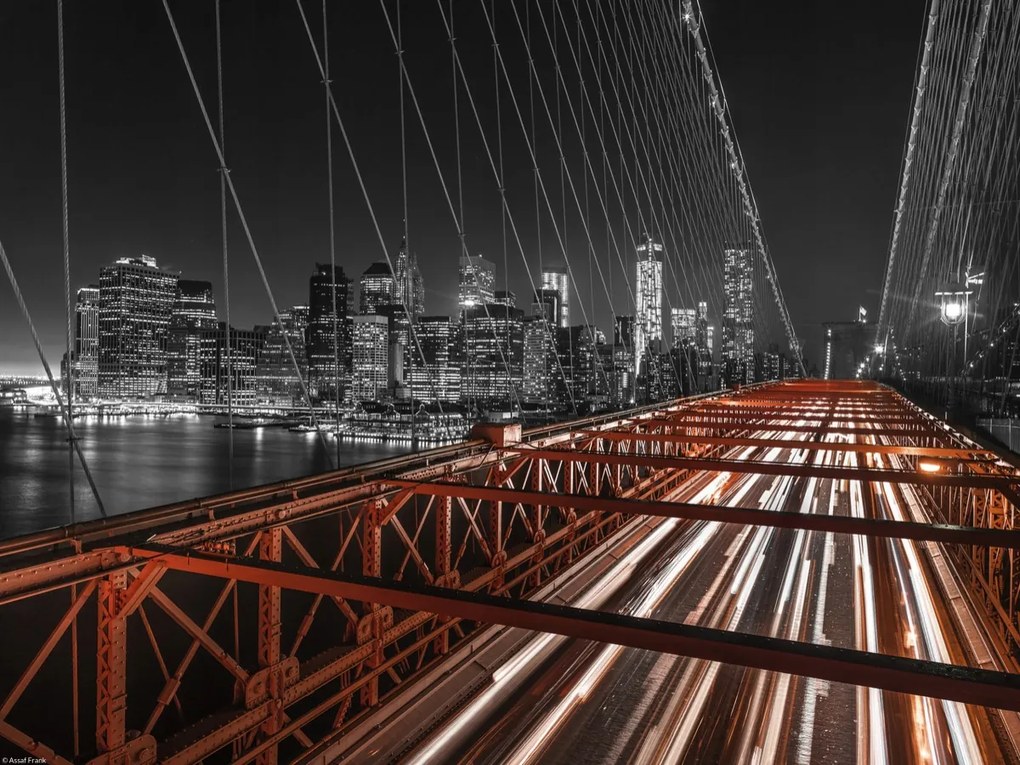 Poszter 40x30cm Brooklyn híd este 2, Assaf Frank