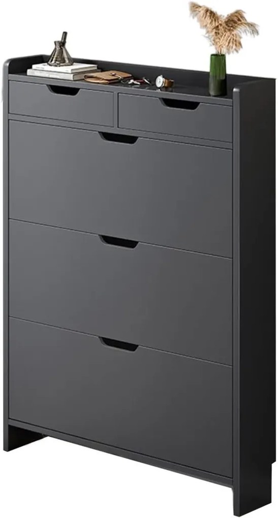 BeComfort cipősszekrény 80x125x17 cm szürke CS011-3