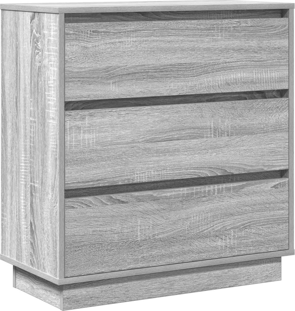 vidaXL Éjjeliszekrény fiókkal Szürke 71 x 34,5 x 75 cm Faanyag