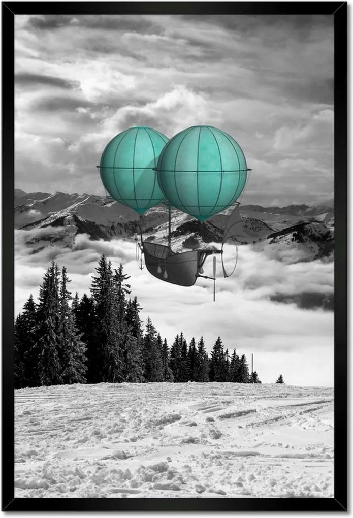 Poszterek keretben 40x60 Menta léghajó