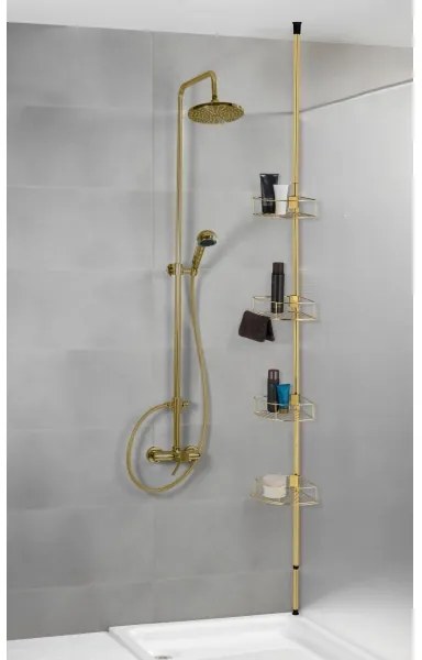WENKO 24569100-Sarokpolc DOLCEDO 31x275 cm aranyszínű
