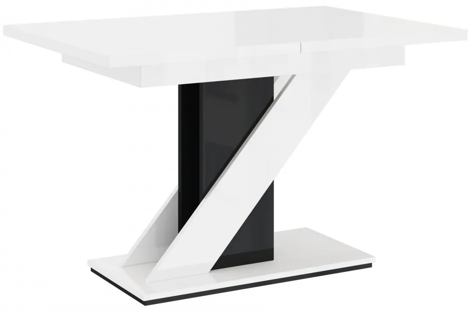 Maasix WGBS Magasfényű Fehér-Fekete 4 személyes étkezőszett Szürke Coleta székekkel N