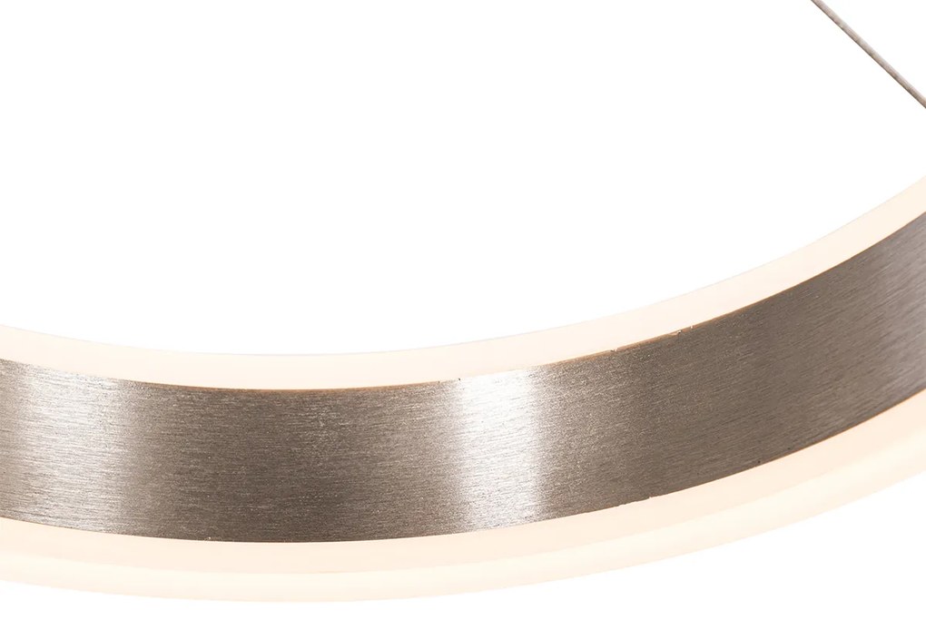 Acél lógólámpa kerek, LED-del, 3 fokozatú fényerő-szabályozóval, 3-lámpás - Lyani