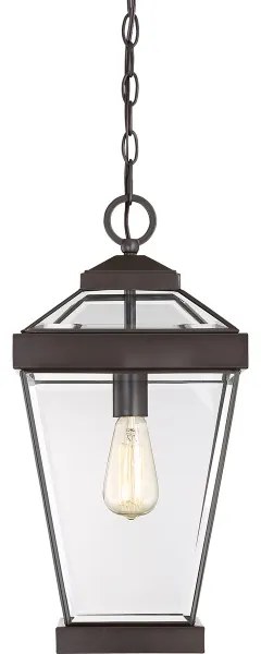 Quoizel QZ-RAVINE8-L - Kültéri csillár láncon RAVINE 1xE27/60W/230V IP23 barna