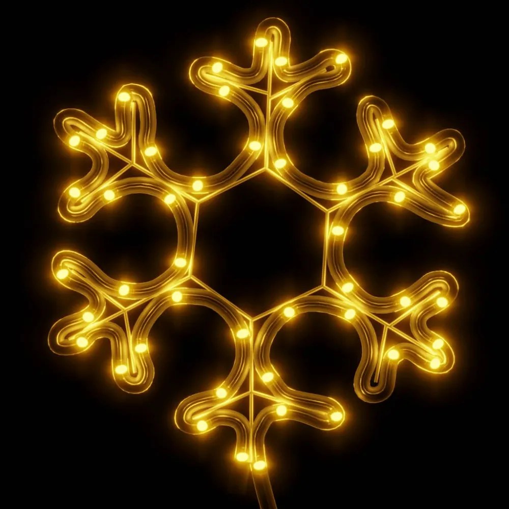 karácsonyi hópehely 48 meleg fehér LED-del 27 x 27 cm