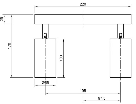 Spotlámpa ANGIE 4xGU10/35W/230V fehér