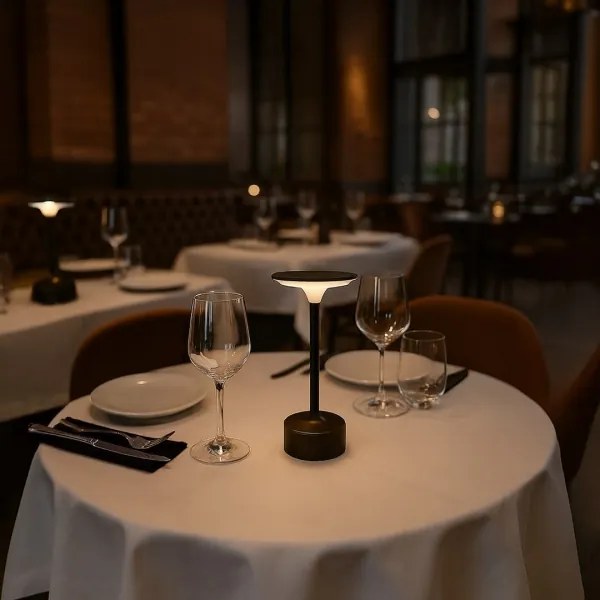 Tölthető érintésvezérlésű LED asztali lámpa TAVOLO LED/2,5W/5V 2400 mAh 3000-6000K fekete