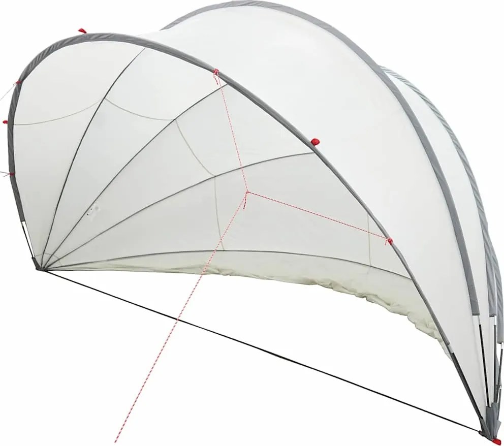 vidaXL Medence kupola Szürke és narancs 500 x 500 x 236 cm