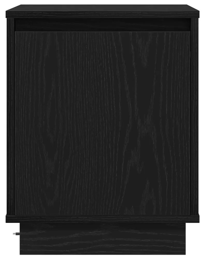 Éjjeli szekrények LED világítással 2 db Fekete 39x34,5x50 cm