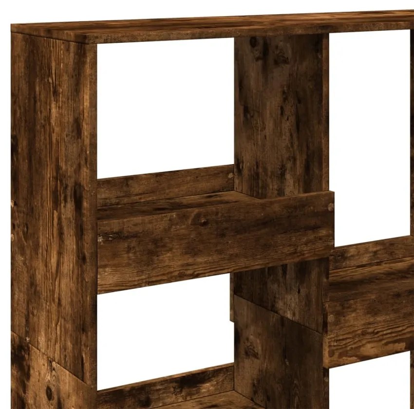 füstös tölgy színű térelválasztó könyvszekrény 100x33x115 cm