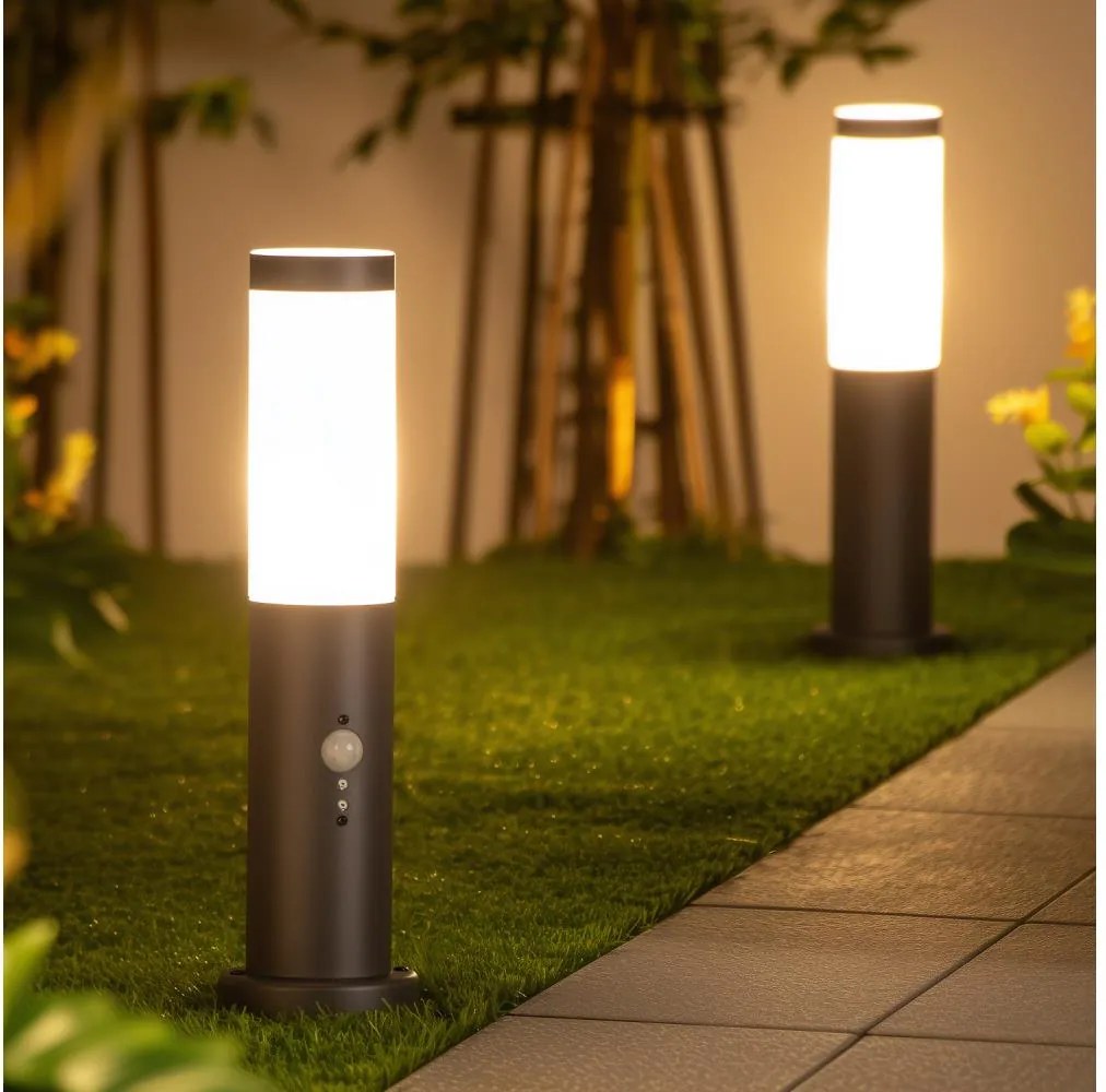 Brilagi - Kültéri lámpa mozgásérzékelővel NOVA 1xE27/15W/230V 40 cm IP44 antracit